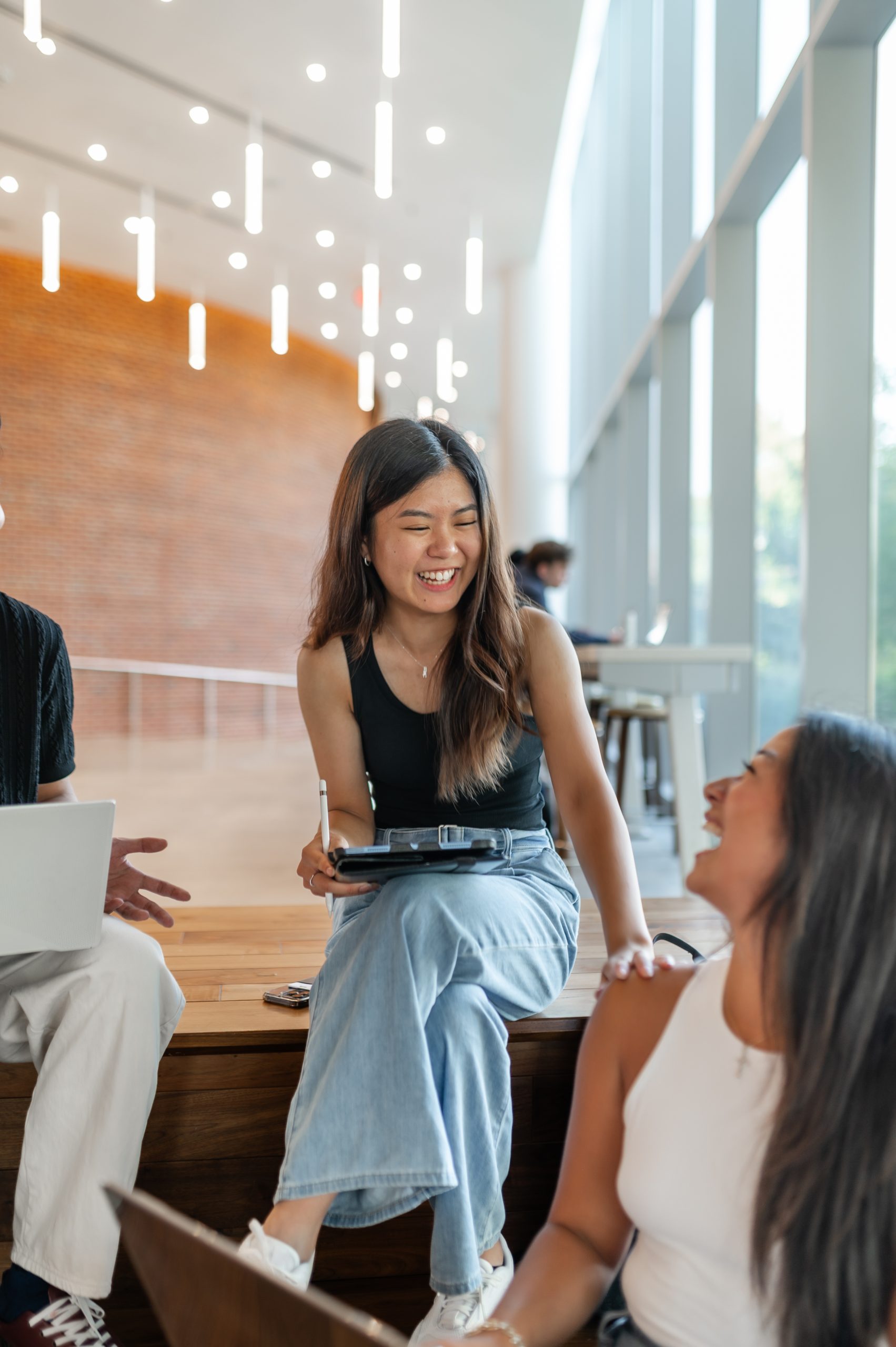 Brand ambassadors laughing together at Rambler College Park North