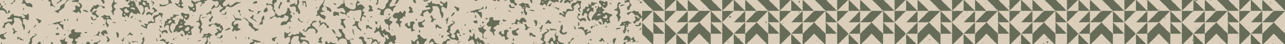 Abstract image divided into three vertical sections: the left has scattered green shapes on tan, the middle features denser green markings and the right displays diagonal green stripes—echoing the lively spirit of student apartments in College Park MD.