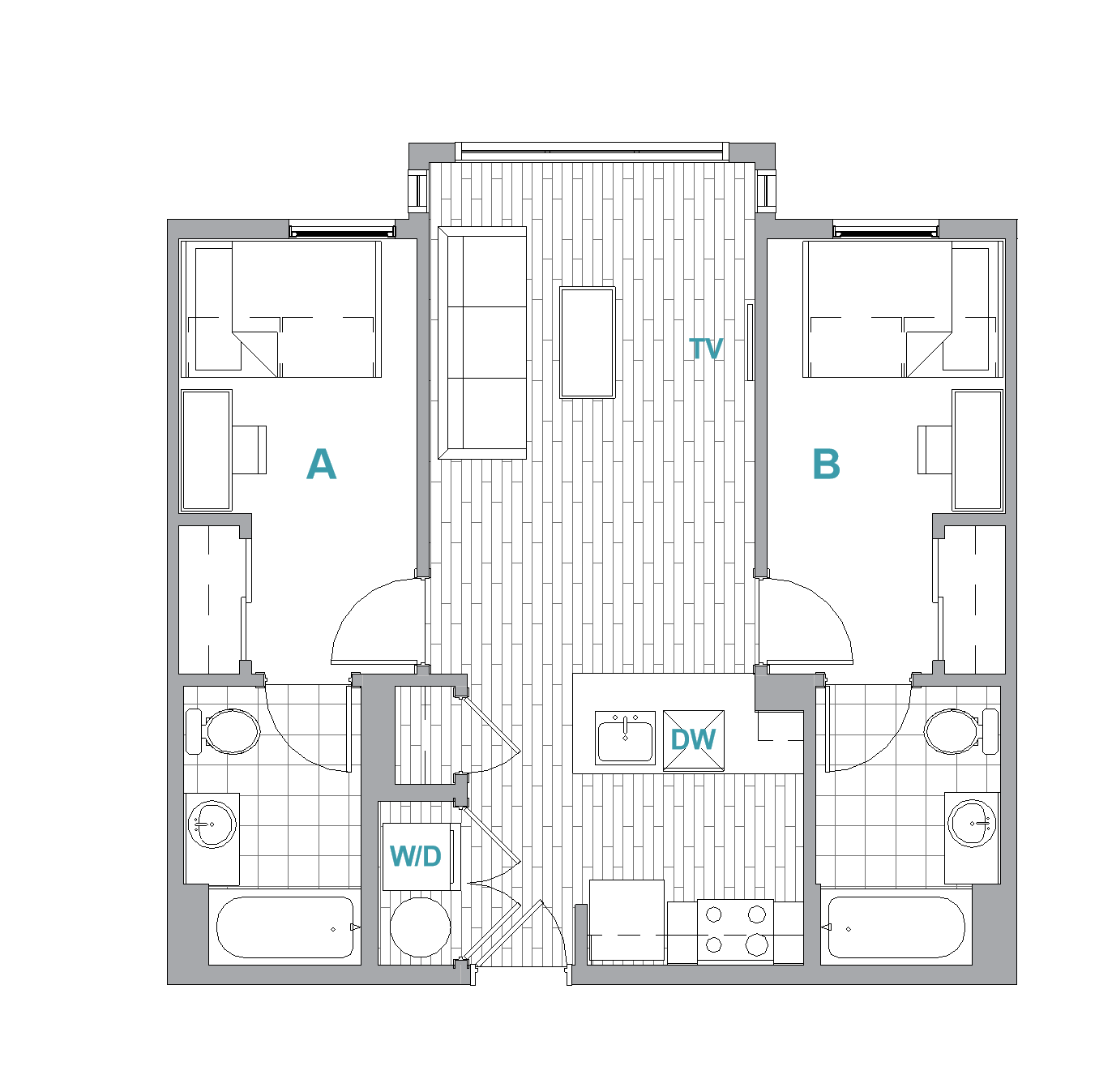 Floorplan image for 2BR/2BA Premium