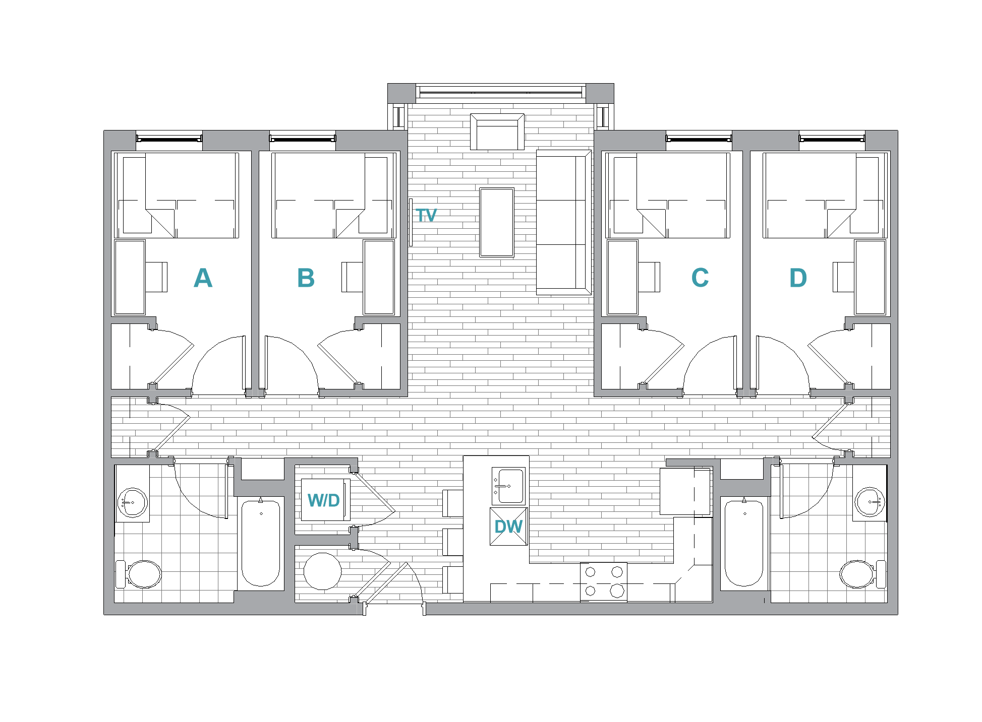 Floorplan image for 4BR/2BA Aerial