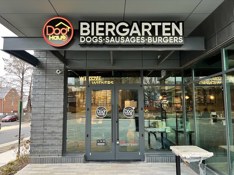 Exterior view of Dog Haus Biergarten in College Park.