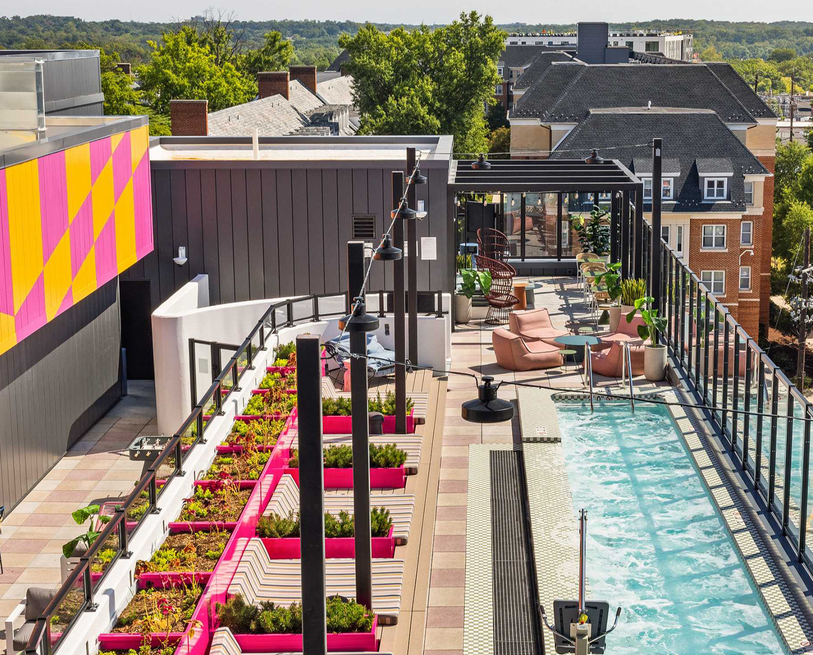 The Hub rooftop pool