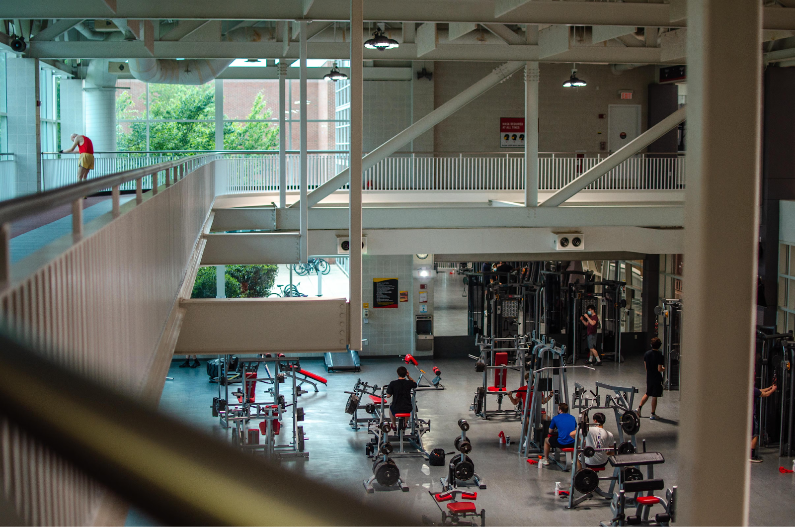 Strength training area at Gold’s Gym.