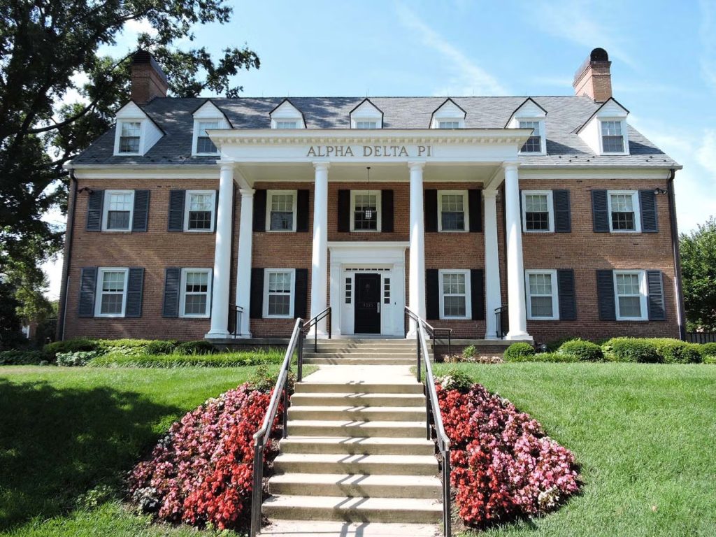 Alpha Delta Pi house at the University of Maryland.