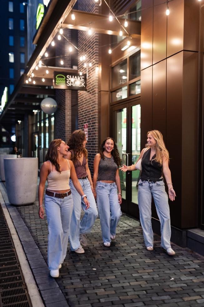 Students in Downtown College Park.