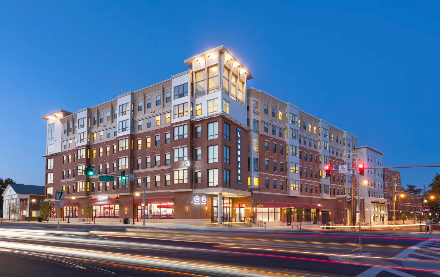 Exterior rendering of Landmark College Park.  