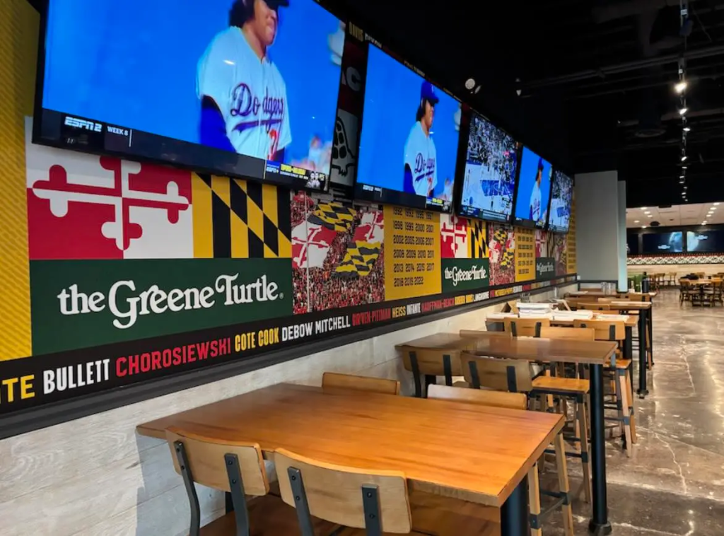 Interior of The Greene Turtle in College Park.