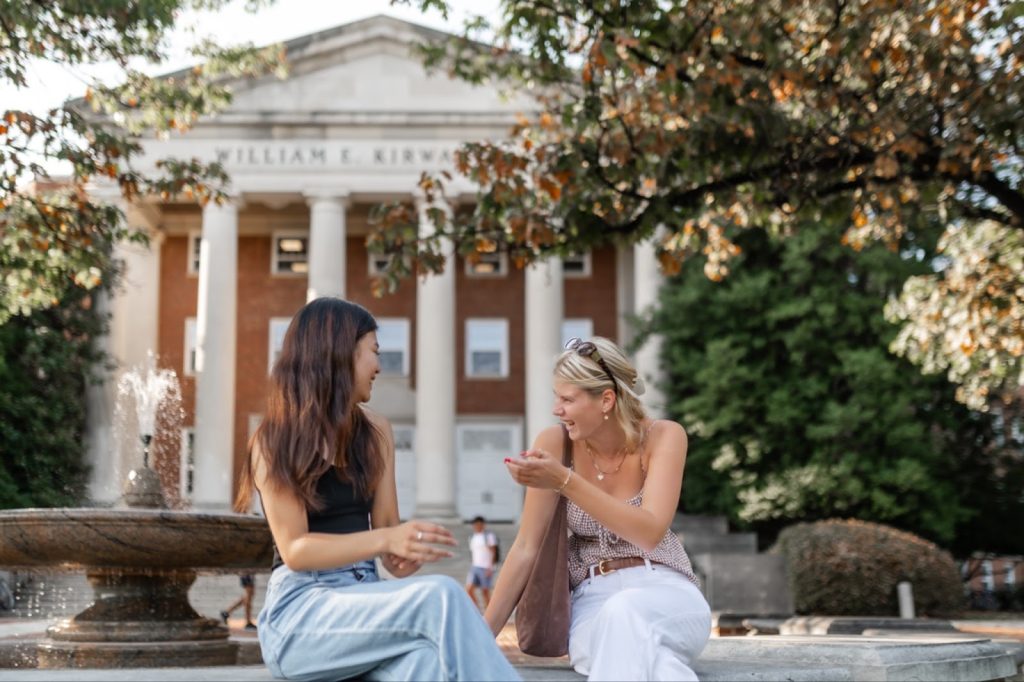 Students on UMD’s campus. 