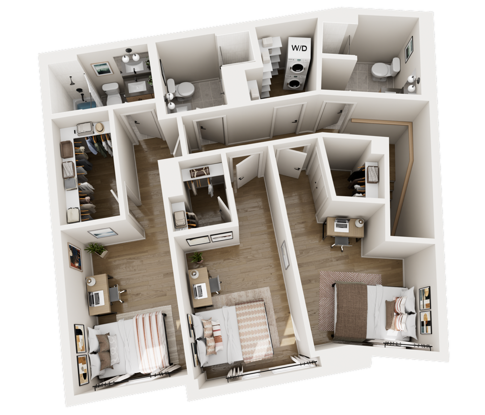 Level 2 floor plan at Rambler College Park North