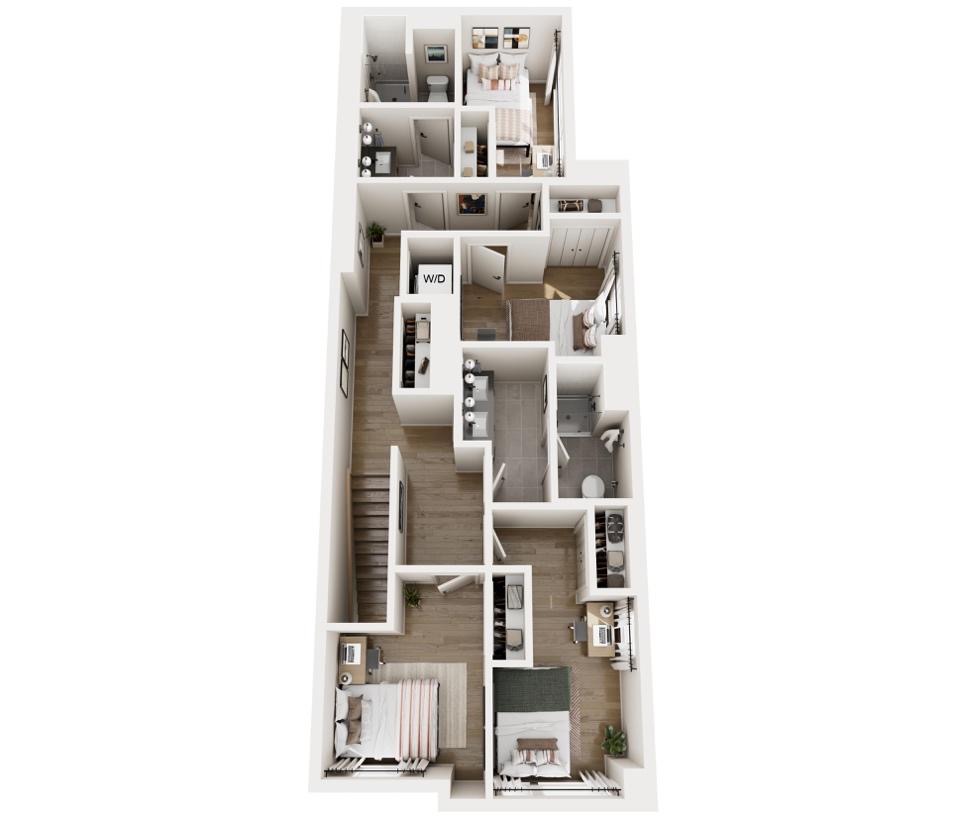 Level 2 floor plan at Rambler College Park North