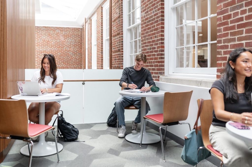 Students studying in STAMP Student Union.