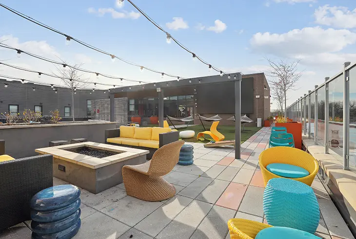 Rooftop patio at The Standard. 
