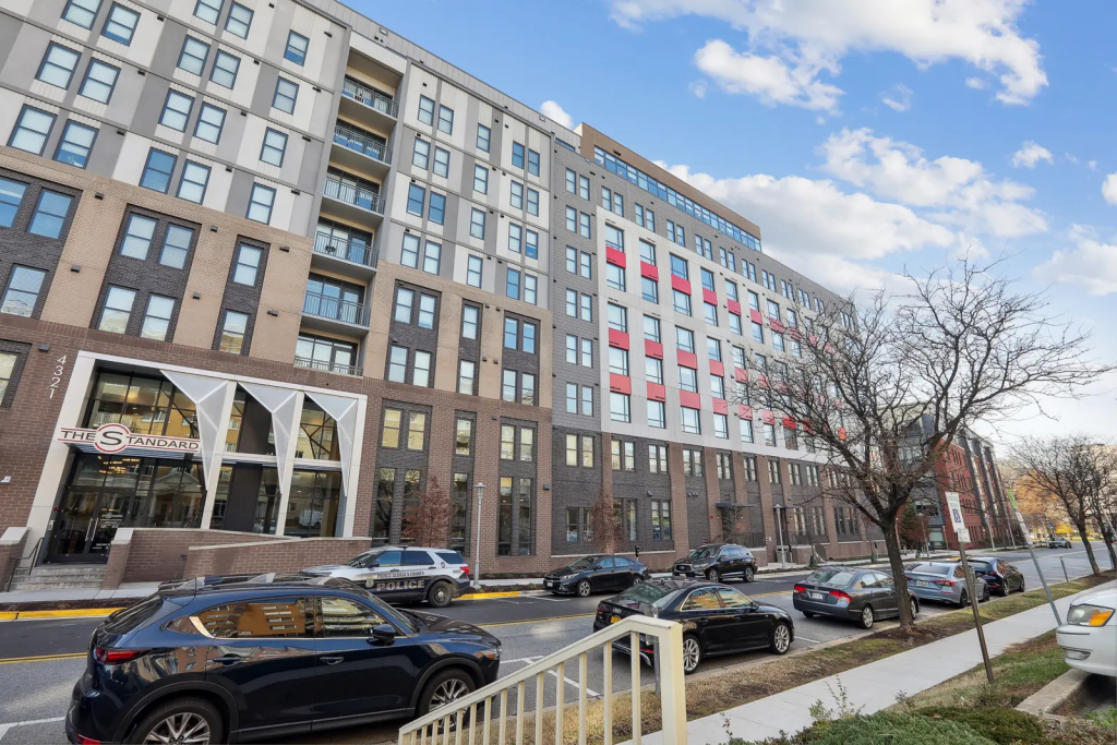 Outside view of The Standard College Park.