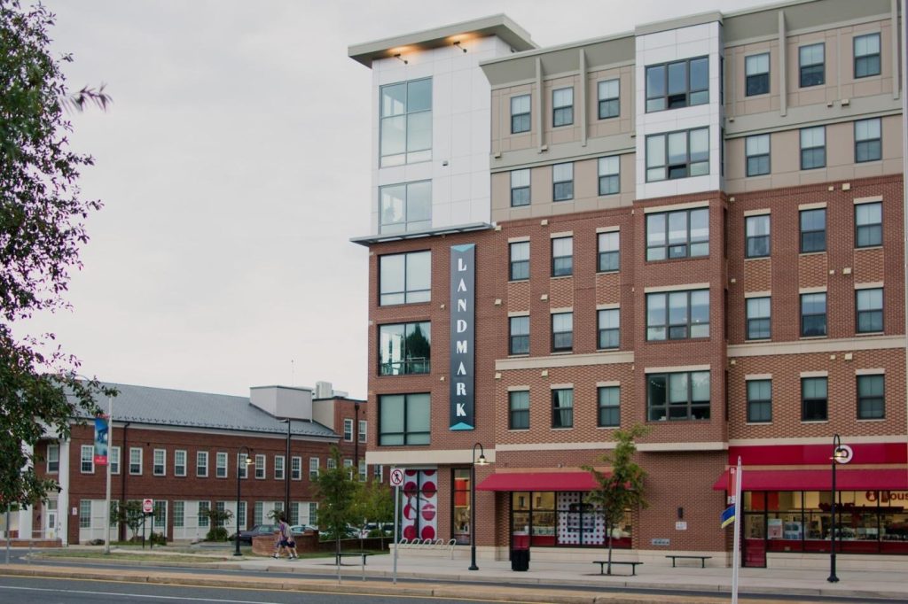 Exterior view of Rambler College Park South near UMD campus. 