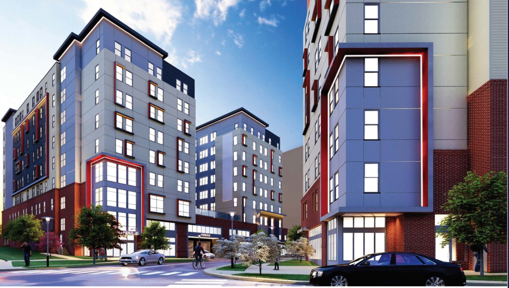 Outside view of Aspen Heights.
