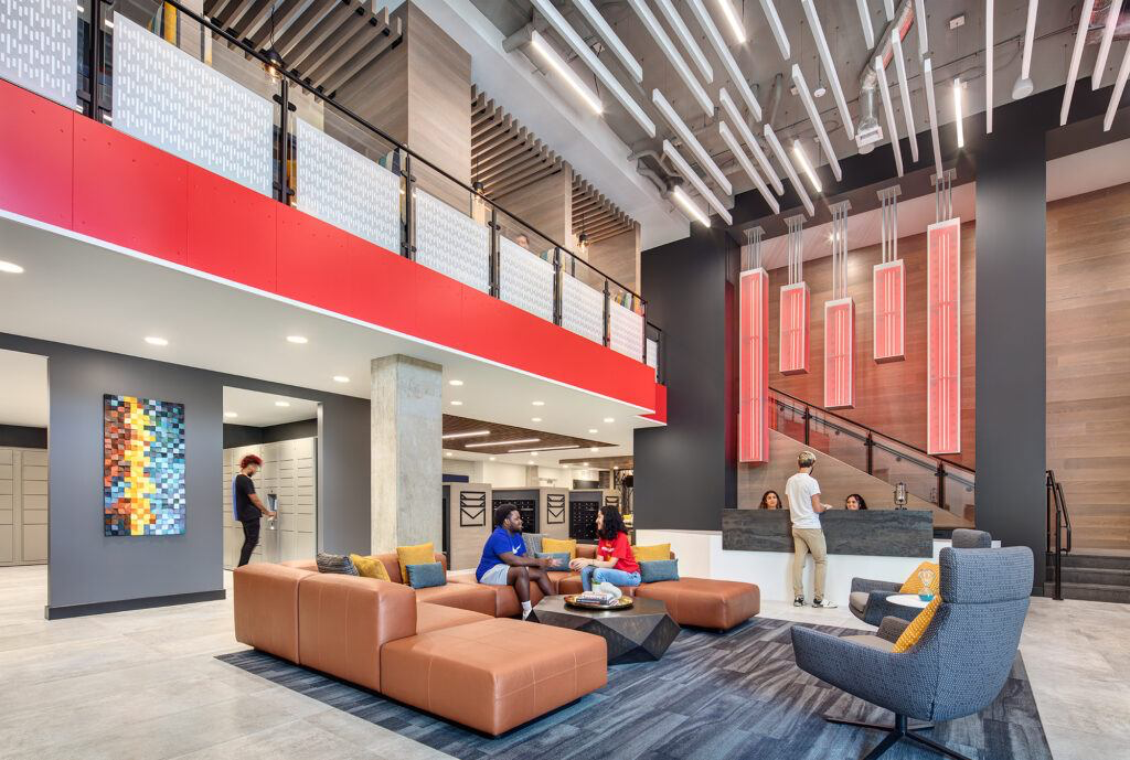 Tempo College Park lobby.