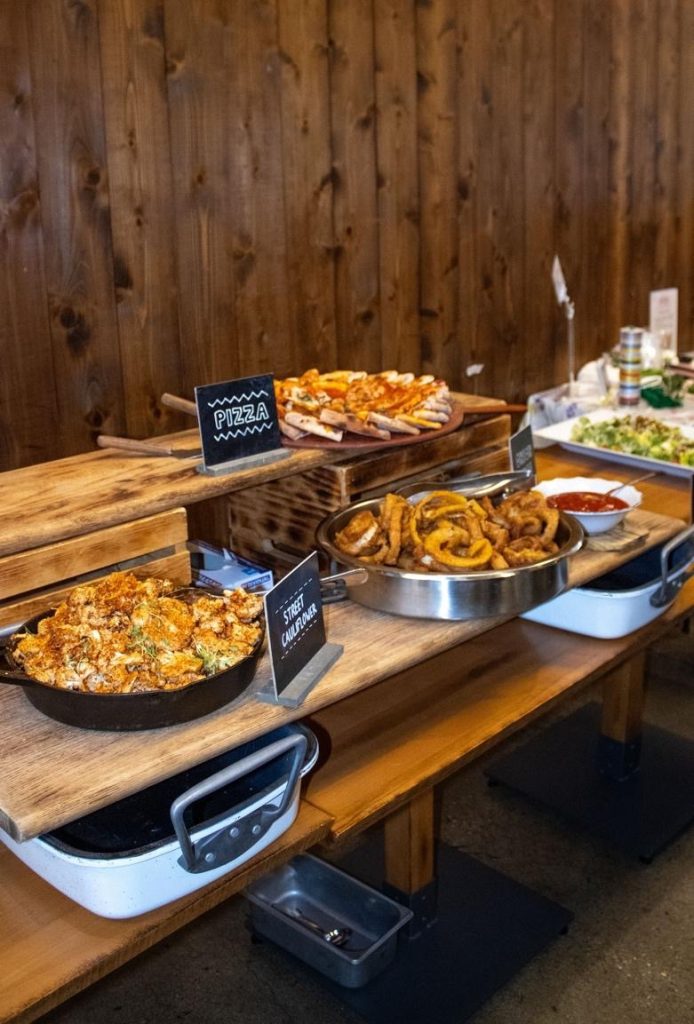 Food served at The Hall CP, a restaurant near UMD campus.