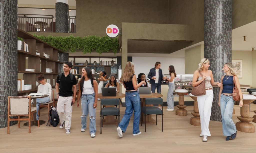 Rendering of Dunkin’ in the lobby of Rambler College Park South.