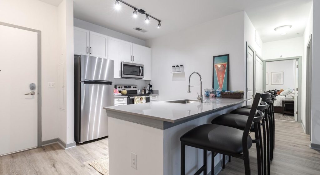 Interior image of The Varsity’s kitchen.