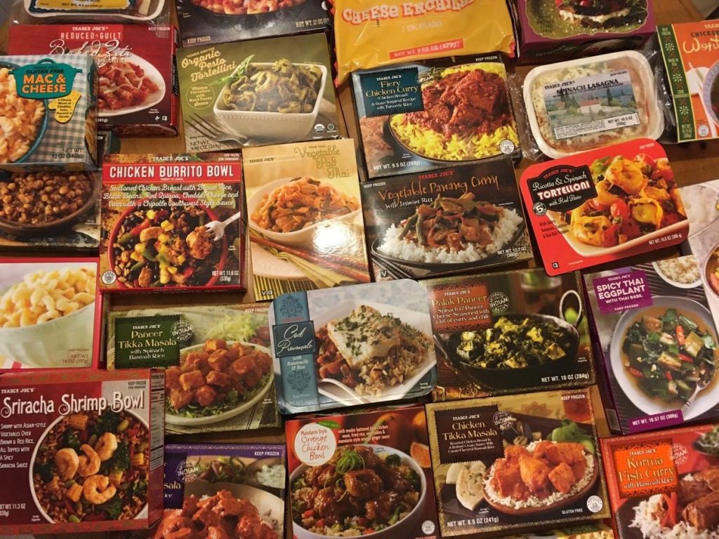 Frozen meals from Trader Joes’, a popular grocery store at UMD.
